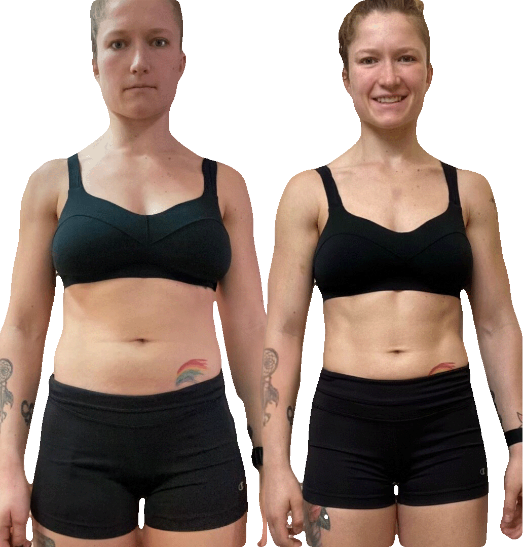 Gwen Morris, CBG client, body recomposition transformation